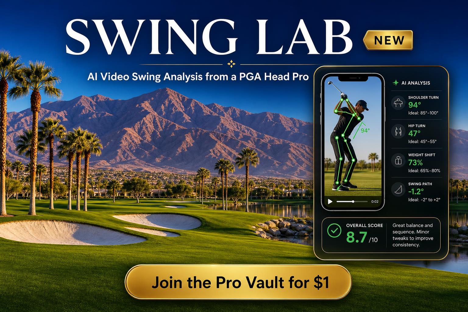 Swing Lab by Coachella Pro — AI Golf Swing Analysis for $1